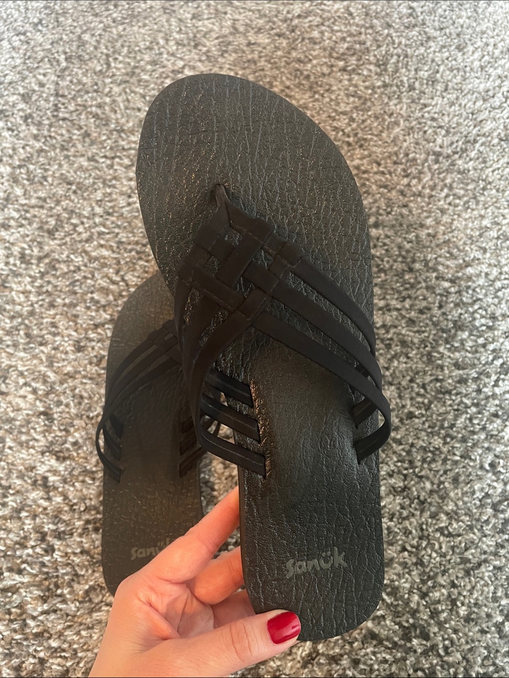 Sanuk Yoga Matt Black Women’s Sandals - Picture 3 of 7